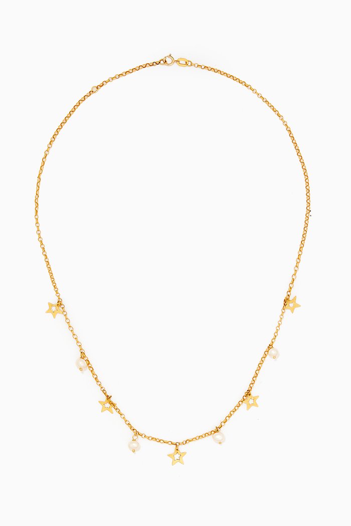 

Najma Charm Necklace in 18kt Gold