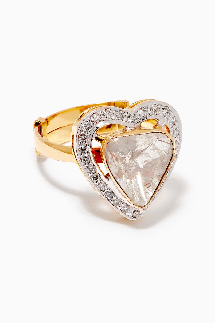 

Neha Heart Diamond Ring in 18kt Gold