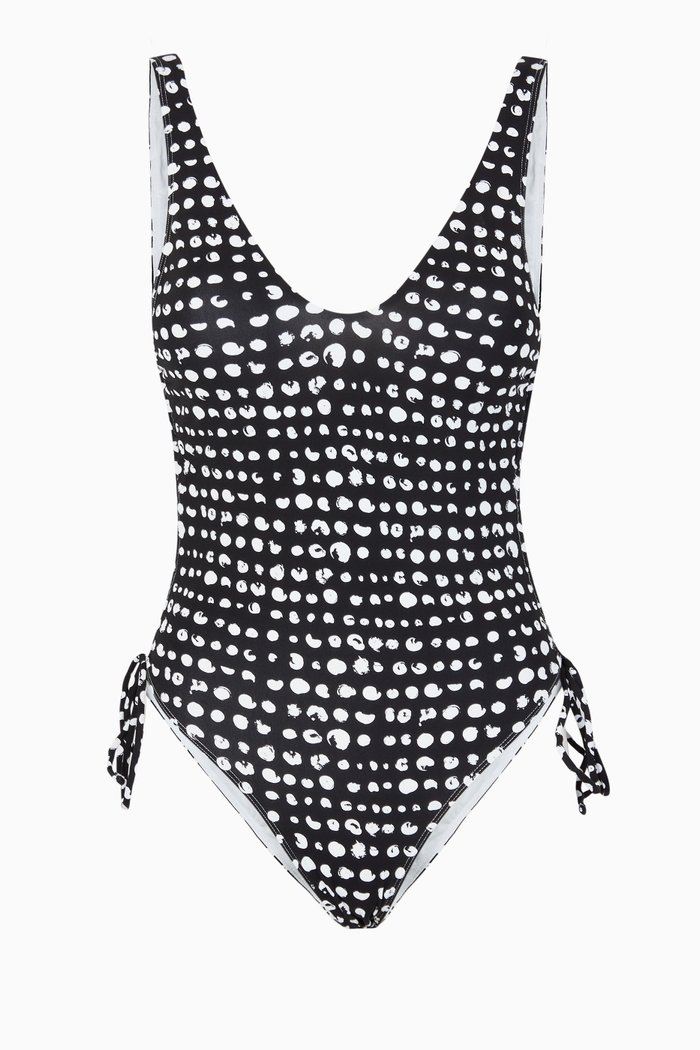 

Wave One-Piece Swimsuit, Black