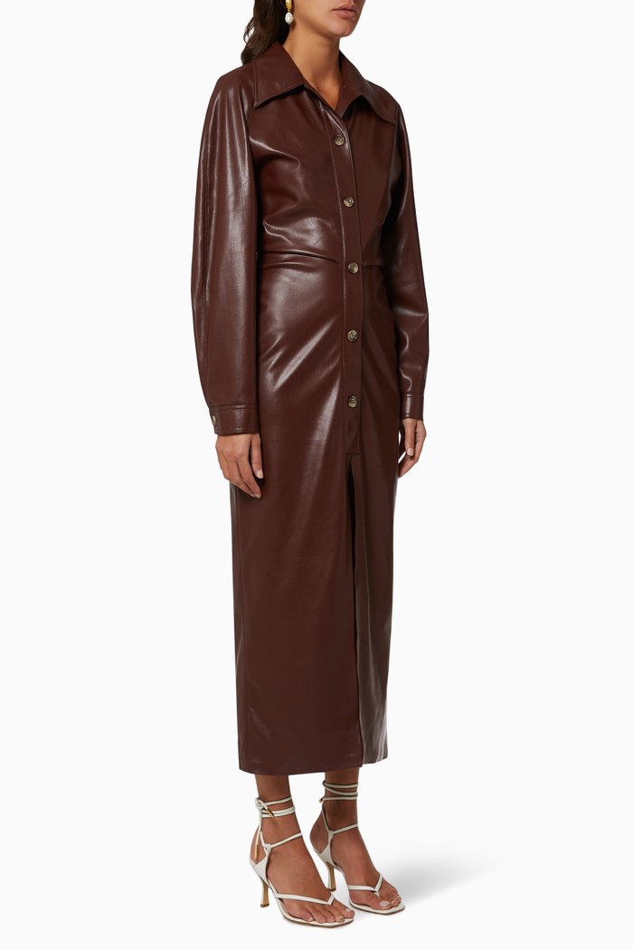 

Sami Vegan Leather Dress, Brown