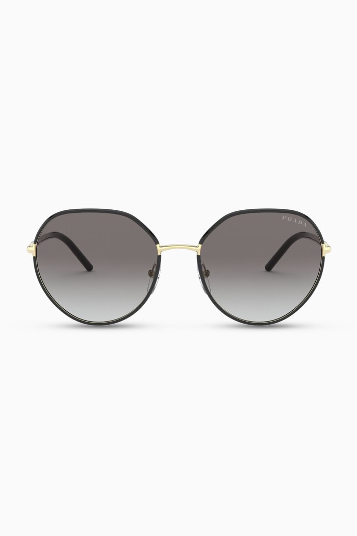 

Irregular Sunglasses in Metal, Black