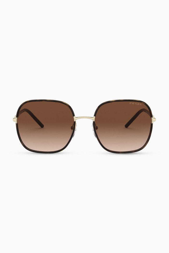 

Square Sunglasses in Metal, Brown