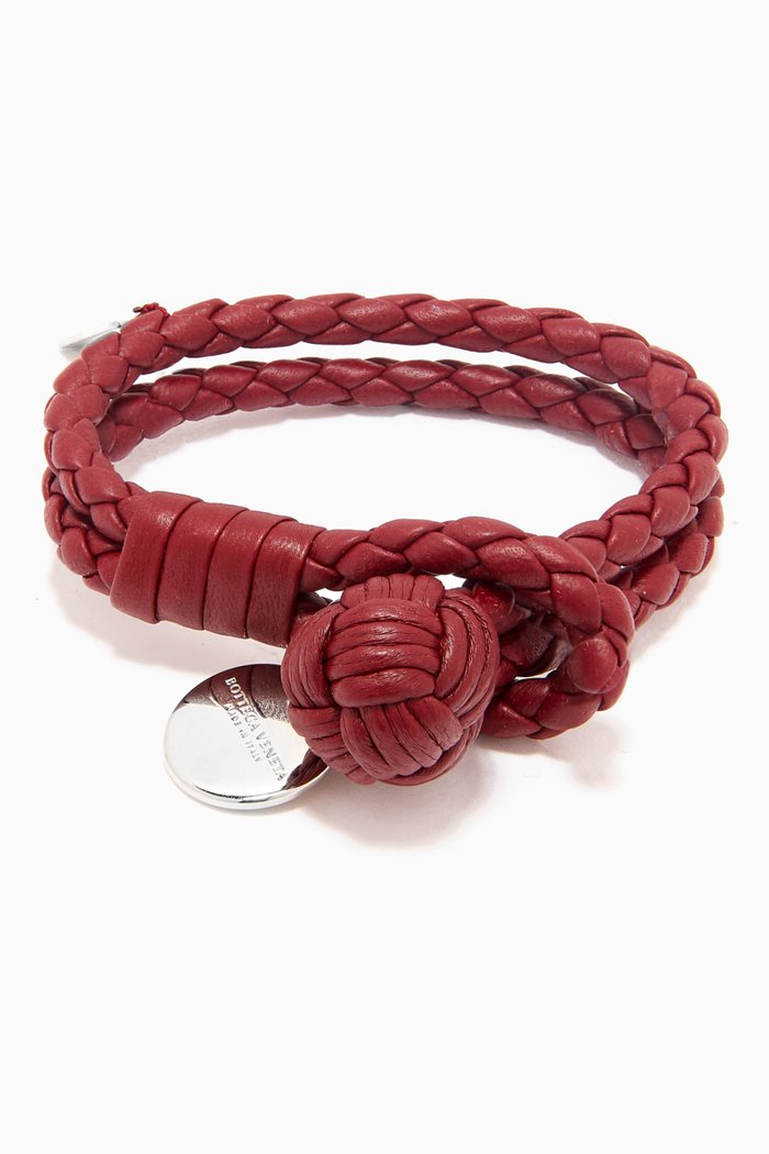 

Bracelet in Intrecciato Nappa, Burgundy