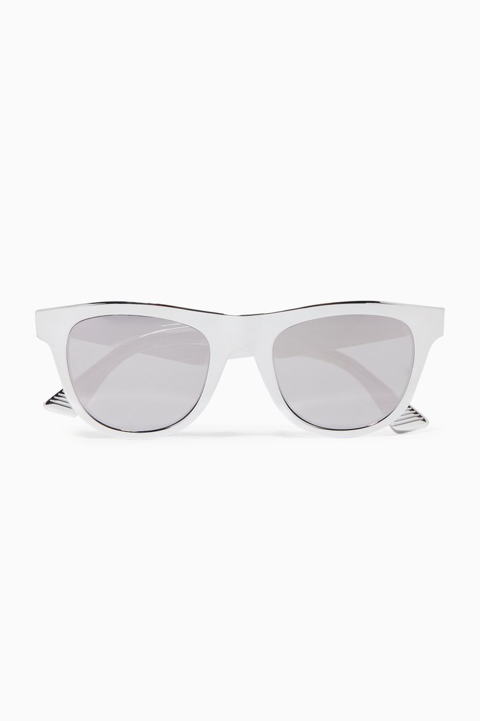 

Square Mirrored Sunglasses in Aluminum, Silver
