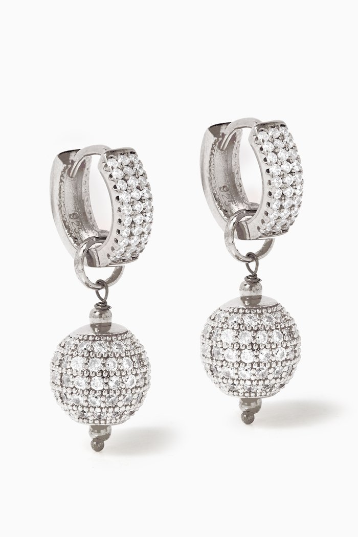 

Farah Huggie Hoop Earrings, Silver