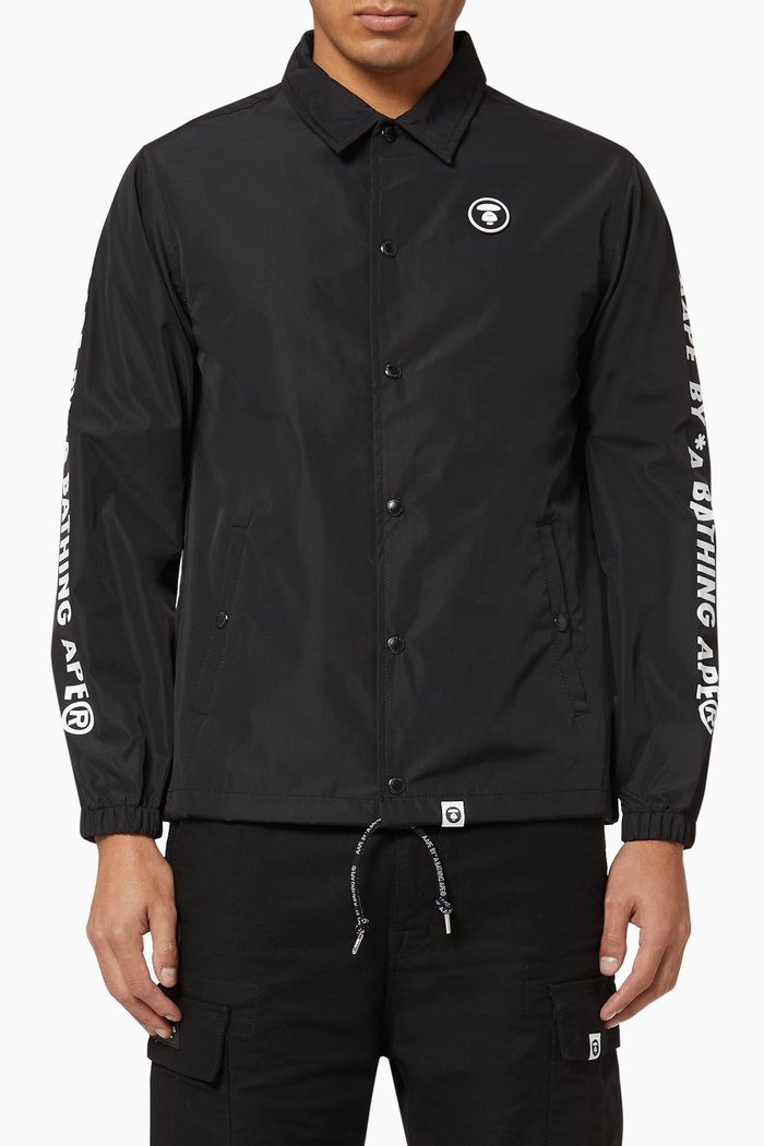 AAPE One Point Technical Shell Jacket, Black