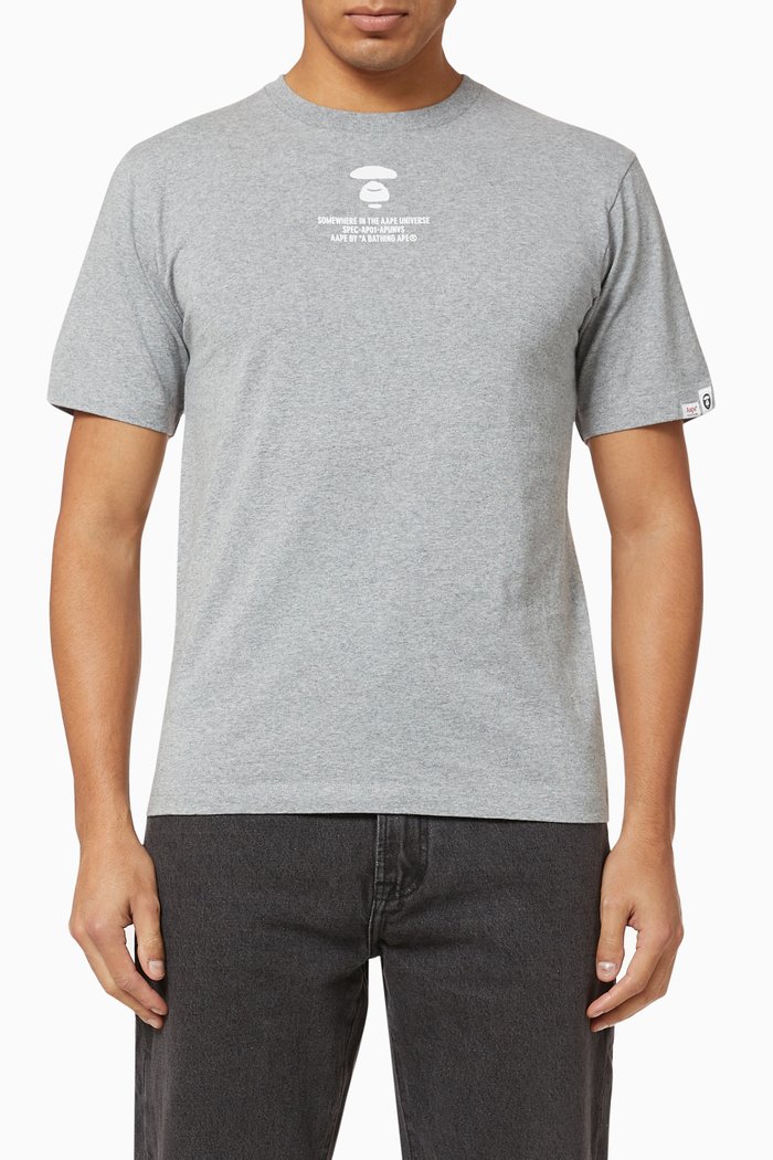 

AAPE UNVS Cotton T-Shirt, Grey