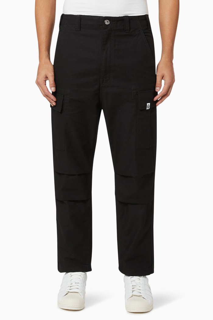 

Logo Cotton Cargo Pants, Black
