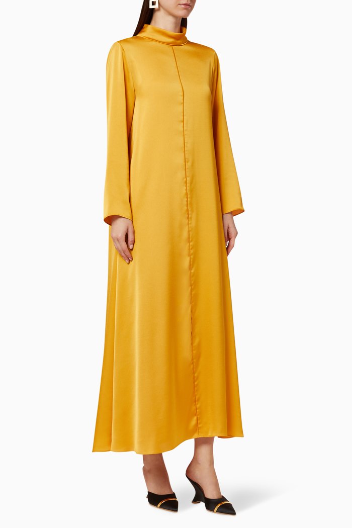 

Satin Maxi Dress, Yellow