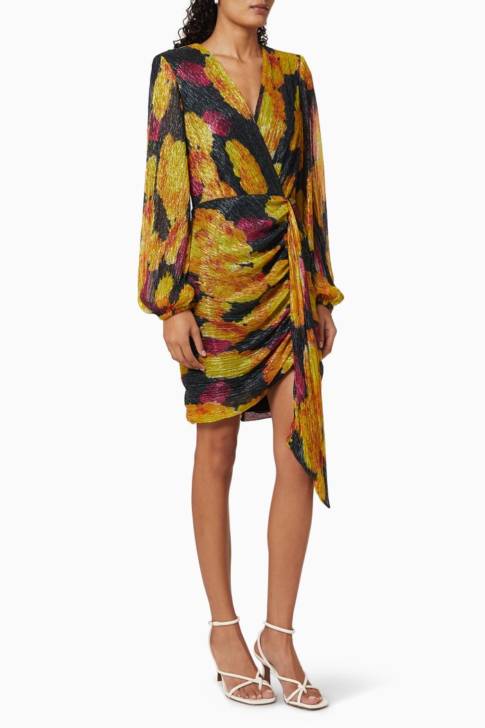 

Astoria Printed Mini Dress, Yellow