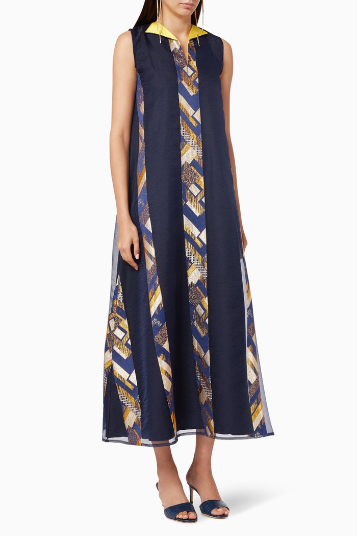 

Organza Silk Dress, Blue