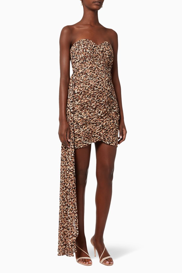 

Hand Pleated Chiffon Mini Dress, Multicolour