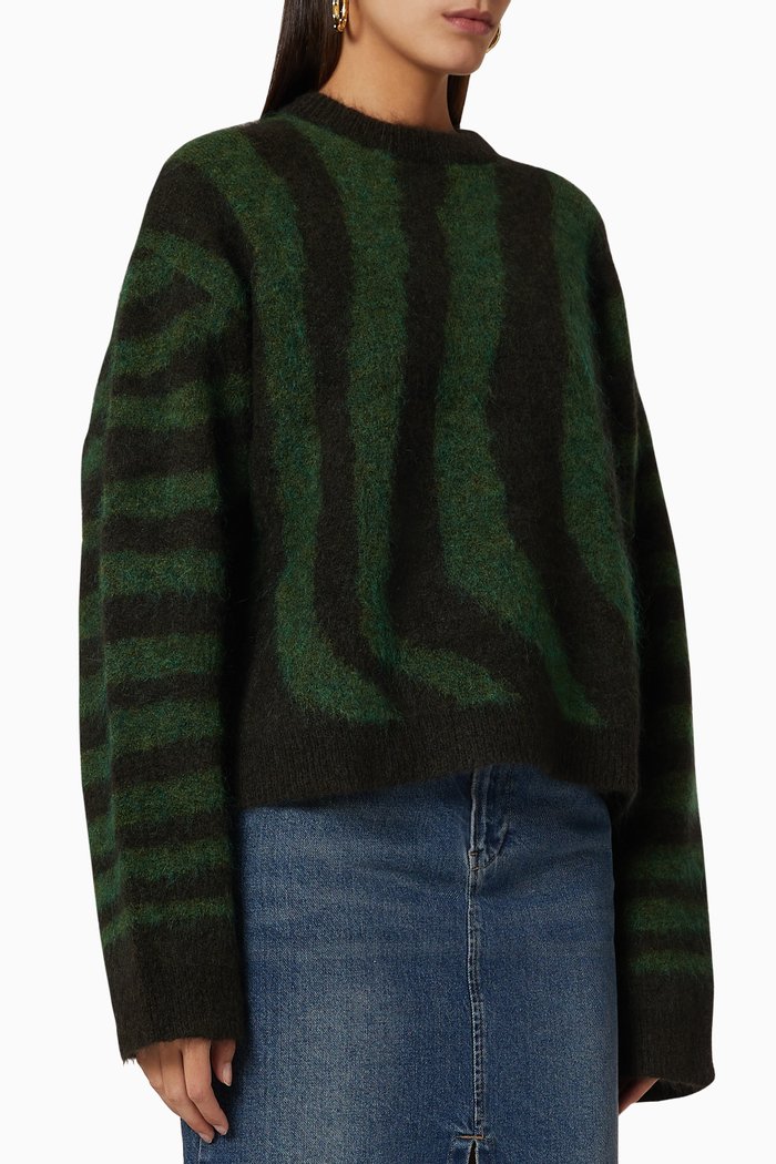 

Cami Striped Sweater, Green
