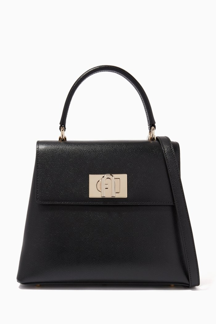 

Furla 1927 Top Handle Bag in Leather, Black