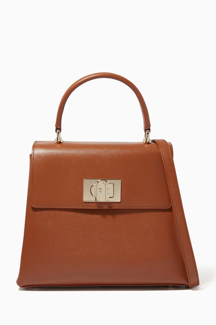 

Furla 1927 Top Handle Bag in Leather, Brown