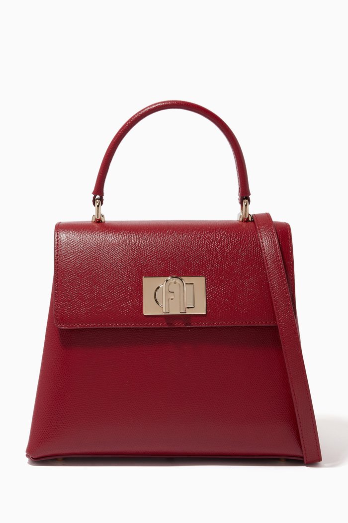 

Furla 1927 Top Handle Bag in Leather, Red