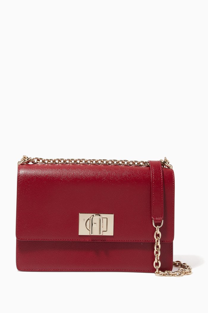 

Furla 1927 Mini Crossbody Bag in Leather, Red