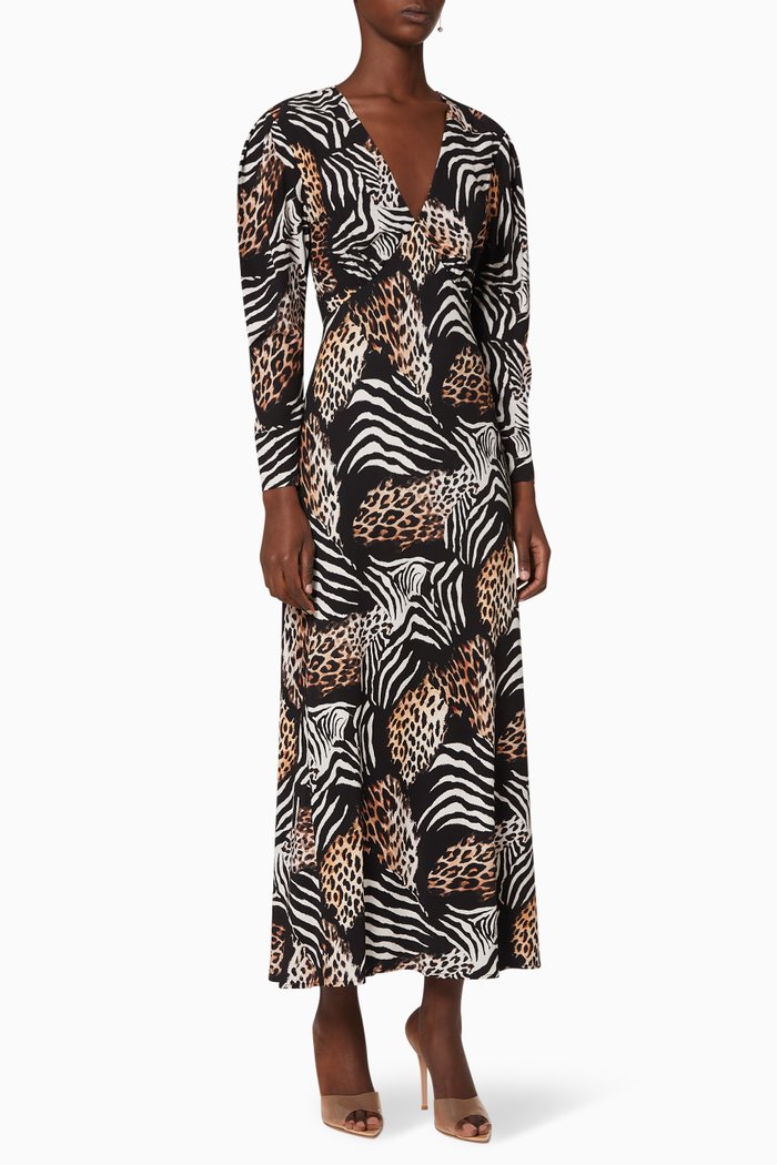 

Alicia Viscose Midi Dress, Black
