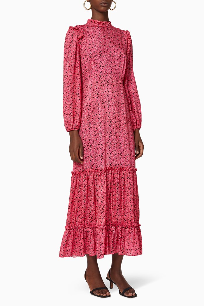 

Monet Silk Blend Dress, Red