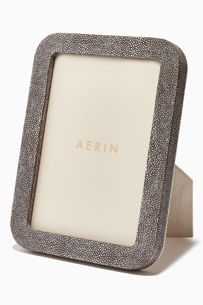 Modern Shagreen Frame, 5 x 7", Brown