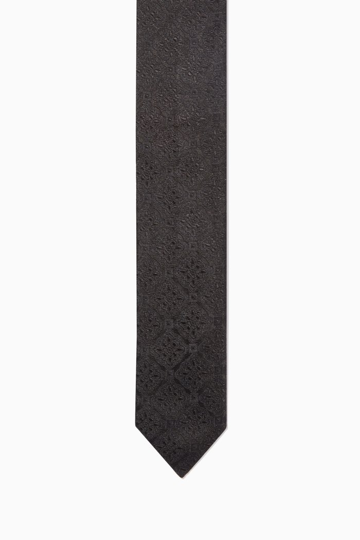 

Jacquard Tie in Silk, Black