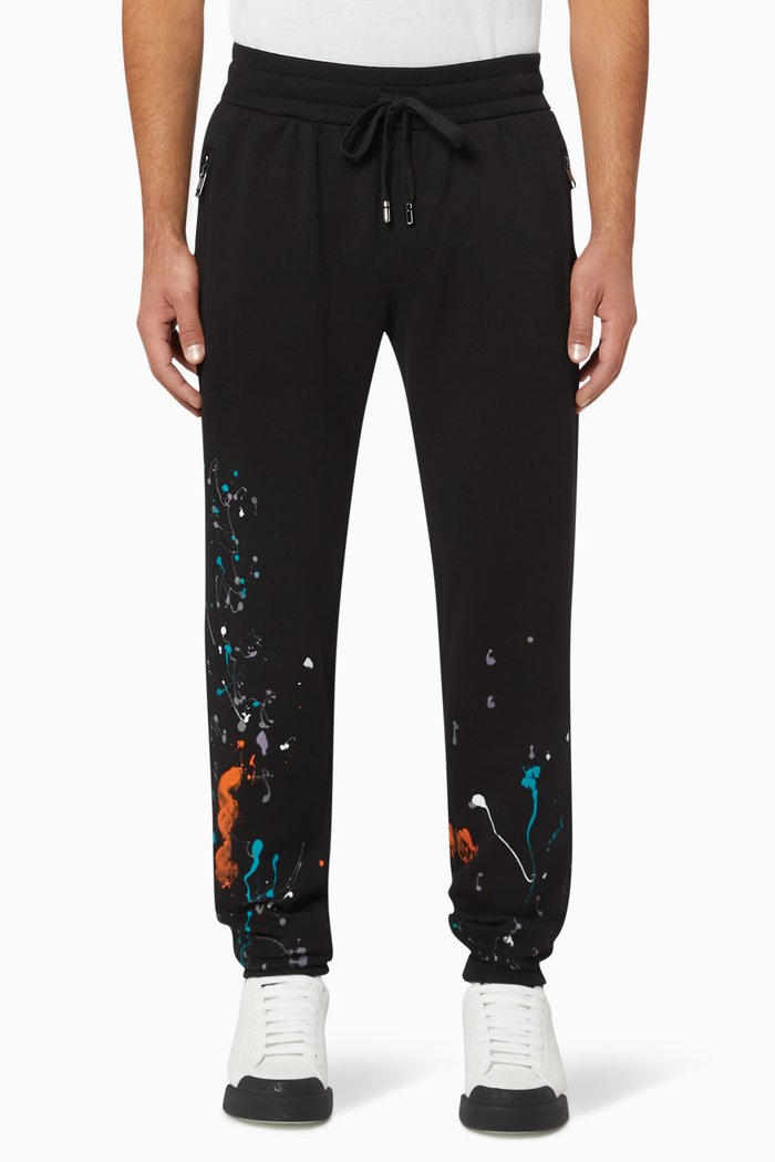 

Colour Drip Cotton Jersey Sweatpants, Multicolour