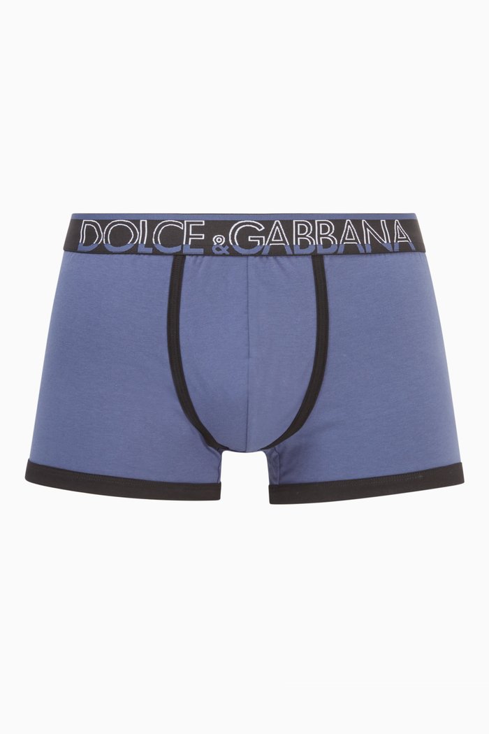 

Logo Stretch-Cotton Boxers, Blue