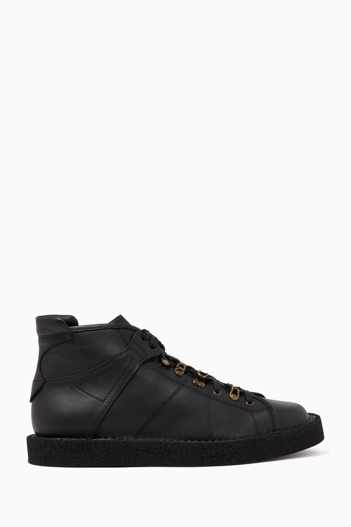 

Modigliani High Top Sneakers in Leather, Black
