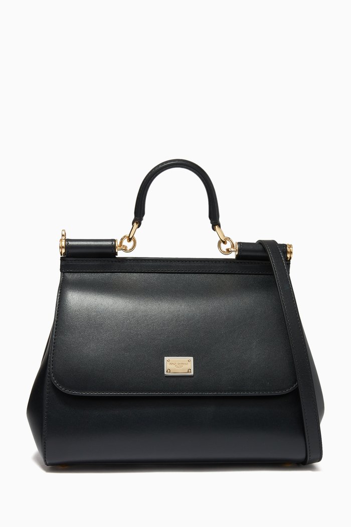 

Medium Miss Sicily Bag in Aria Calfskin, Black