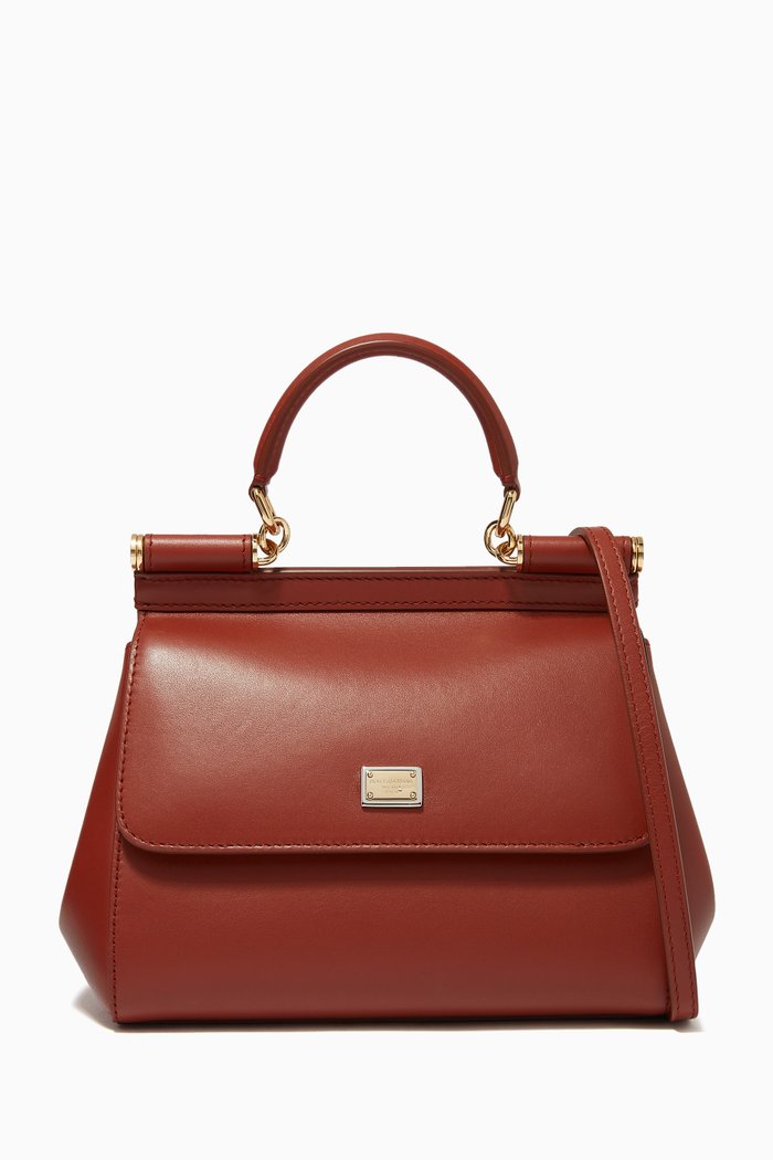

Small Miss Sicily Bag in Aria Calfskin, Brown