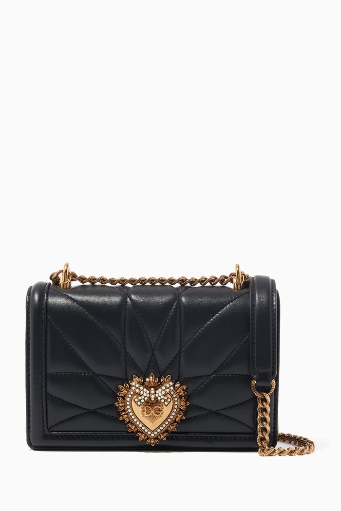 

Small Devotion Bag in Quilted Leather, Black