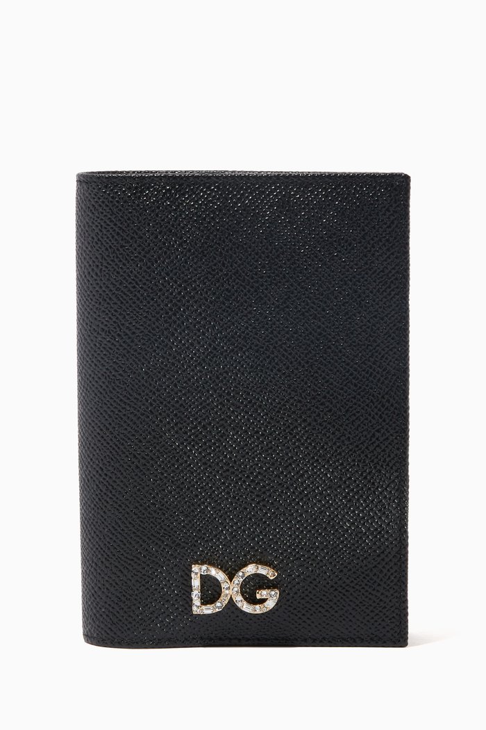 

Continental DG Logo Passport Cover in Leather, Black