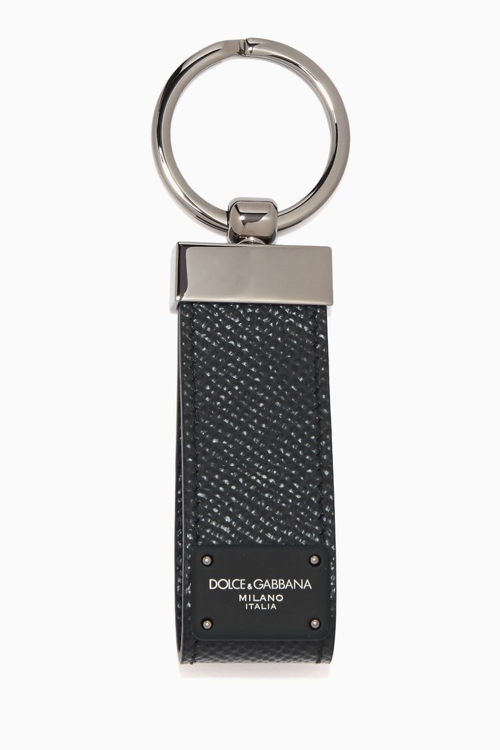 

Key Holder in Dauphine Leather, Black