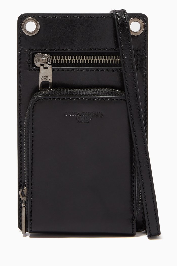 

Phone Bag in Leather, Black