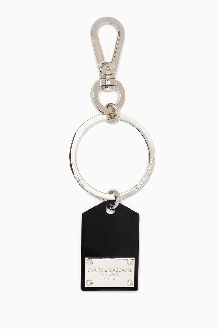 

DG Plate Keyring in Sint Glass, Silver