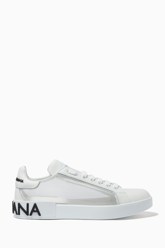 

Portofino Sneakers in Nappa & Mesh, White