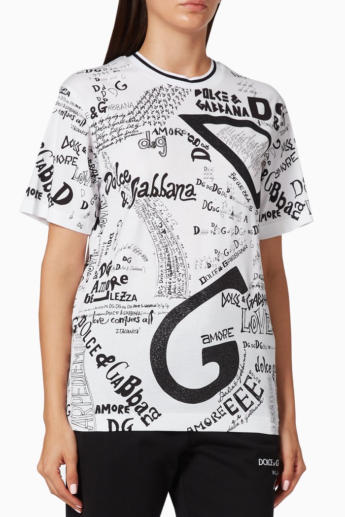 

Logo Lettering Jersey T-Shirt, White