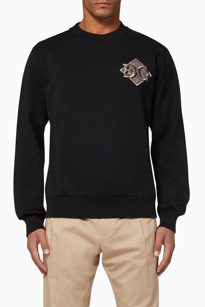 

DG Patch Jersey Sweatshirt, Black