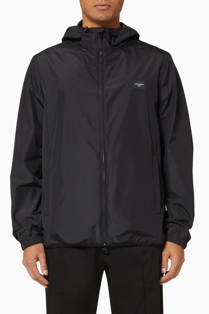 

Humex Hooded Padded Nylon Jacket, Black