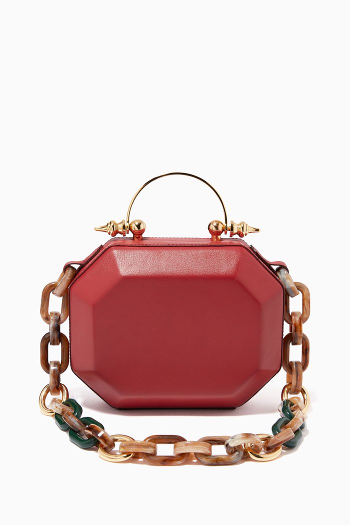 

Octi Bag with Chain in Leather, Brown