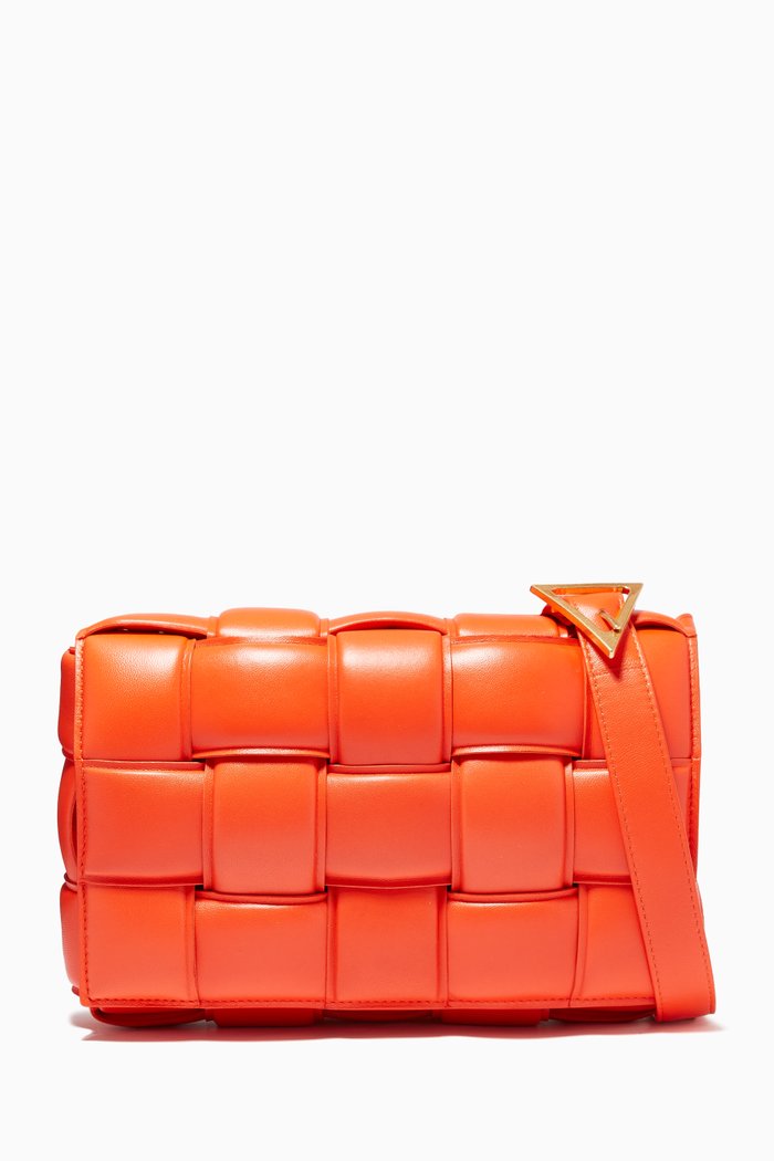

Padded Cassette Bag in Nappa, Orange