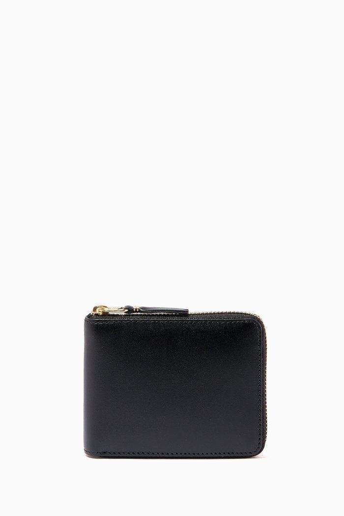 

Classic Zip-Around Wallet in Leather, Black