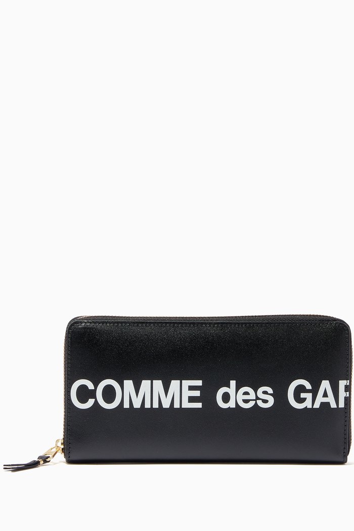 

Huge Logo Long Wallet in Leather, Black