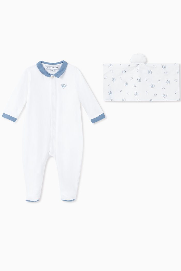 Romper & Blanket Set, Set of 2, Blue