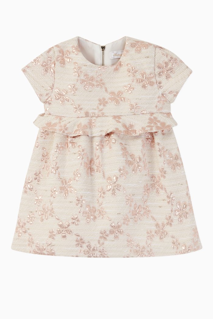 

Floral Jacquard Dress, Pink