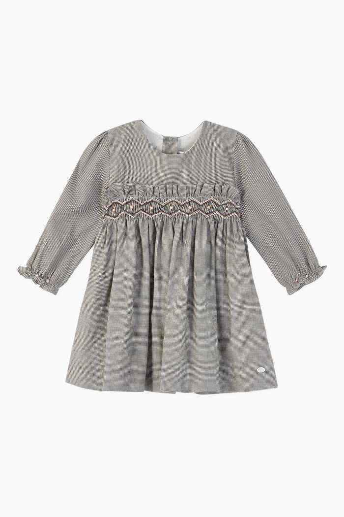 

Micro Gingham Grey Marl Dress
