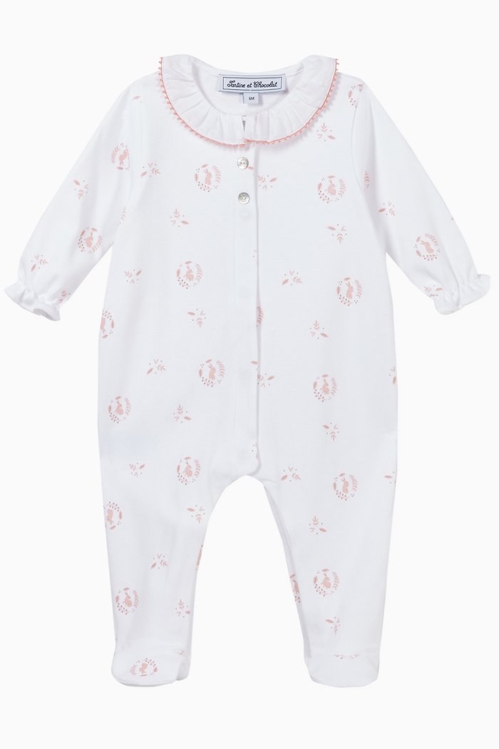

Rabbit Jersey Bodysuit, Pink