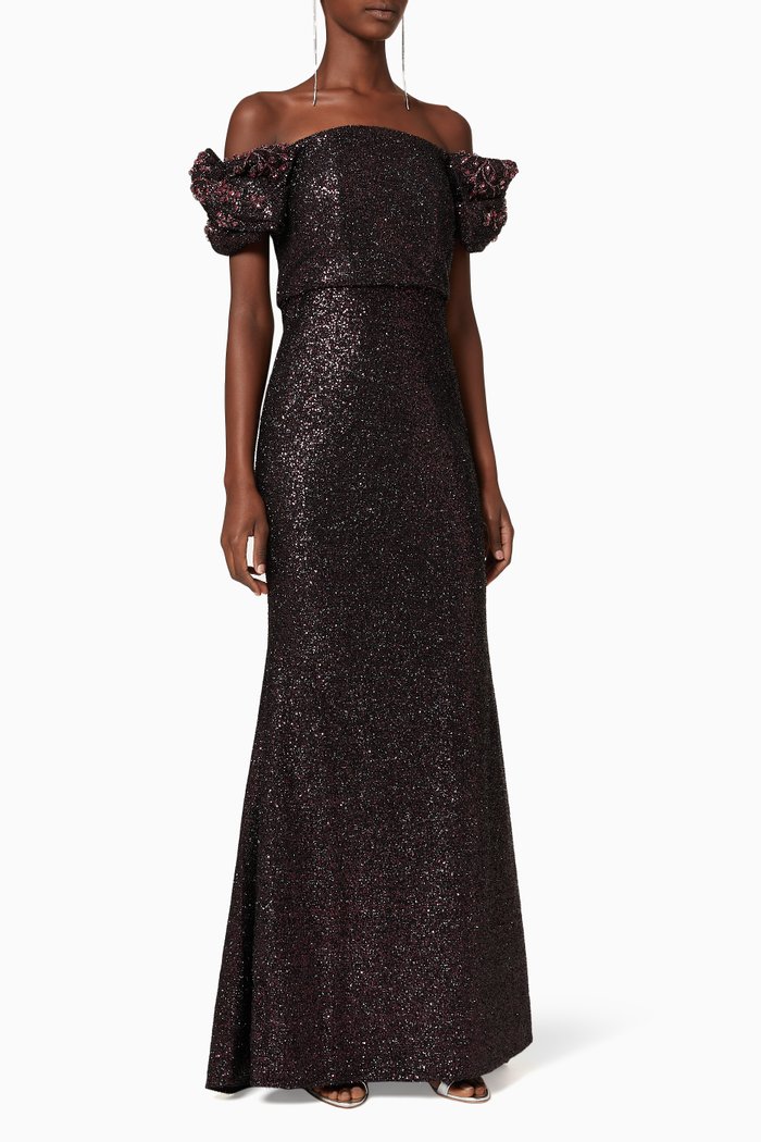 

Origami Sleeve Gown, Black