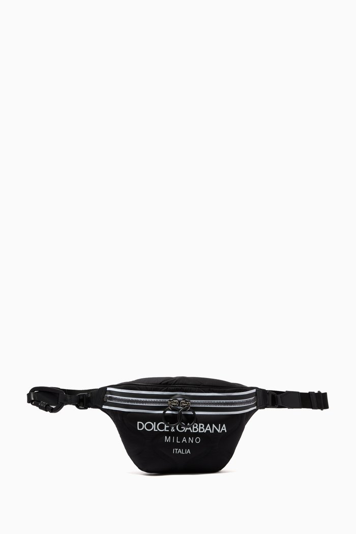 

Palermo Tecnico Quilted Belt Bag in Nylon, Black