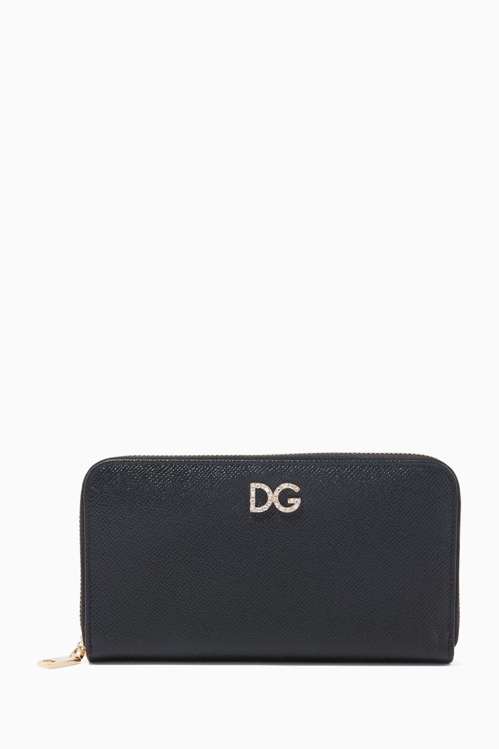 

DG Continental Wallet in Leather, Black